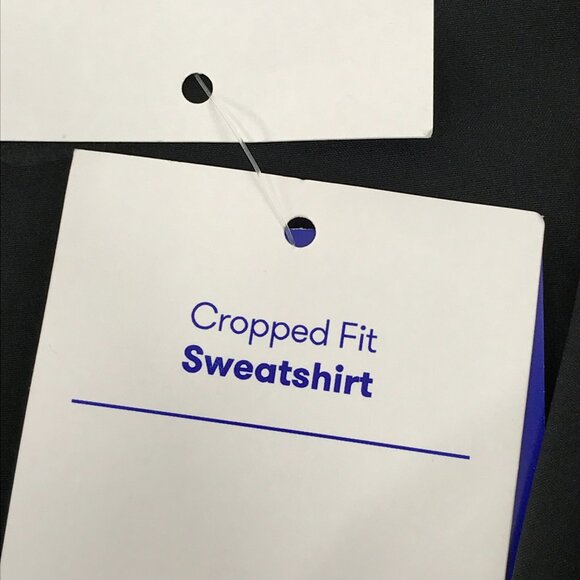 NEW JoyLab Cropped Fit Sweatshirt / Jacket Women's Plus XXL Black 1/4 Zip Active - Picture 10 of 12